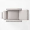 Grey Linen Push Back Chair for Elegant Home Décor