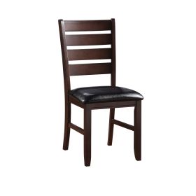 Black and Cherry Ladder Back Side Chairs (Set of 2)