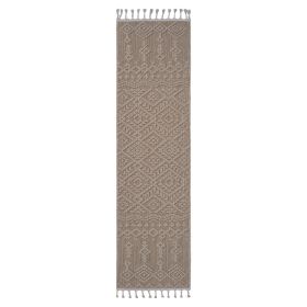 NAAR Guros Collection 2X8 Natural /Traditional Indoor/Outdoor Area Rug