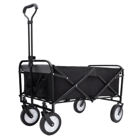 Collapsible Foldable Wagon Cart with strapping system Beach Wagon Utility Cart Utility Wagon Grocery Cart for for Camping Shopping Sports Gardeing Fis