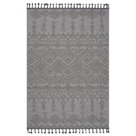 NAAR Guros Collection 6X9 White/White /Traditional Indoor/Outdoor Area Rug