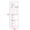 Kava Bar Cabinet, Concealable Serving Tray, Sixteen Built-in Wine Rack, One Shelf, Double Door -Smokey Oak