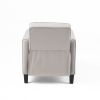 Grey Linen Push Back Chair for Elegant Home Décor