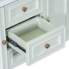 30" Wall Mounted Bathroom Vanity with Sink Combo, Functional Drawer, Solid Wood & MDF Board & Ceramic, Green (Old Sku:SY999909AAF)