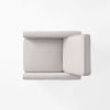 Grey Linen Push Back Chair for Elegant Home Décor