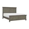 2-Tone Finish Transitional Rustic Style Bedroom Furniture 1pc Queen Bed Antique Gray and Coffee