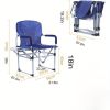 Lightweight camping chair, director chair, folding garden chair, oversized camping chair with side table cup holder