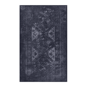 9x12 Area Rug, Washable Rug, Low-Pile, Non-Slip, Non-Shedding, Foldable, Kid & Pet Friendly - Area Rugs for living room, bedroom, kitchen (Color: as Pic)