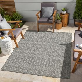 Sunshine GC_HAR2021 Silver 7 ft. 10 in. x 10 ft. 3 in. Indoor/Outdoor Area Rug (Color: as Pic)