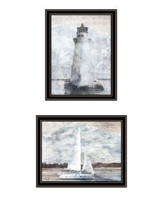Trendy Decor 4U "The Ocean Blues" Framed Wall Art for Living Room, Wall Art Print for Home Decor, Bedroom Wall Art by Bluebird Barn (Color: as Pic)