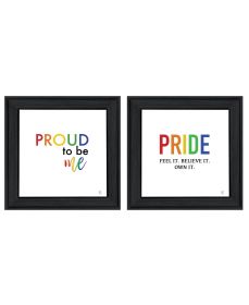 Trendy Decor 4U "Pride & Proud of Yourself and Others!" Framed Wall Art for Living Room, Wall Art Print for Home Decor (Color: as Pic)