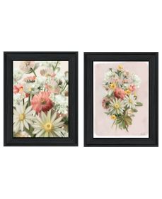 Trendy Decor 4U "Summer Wildflowers Just for You" Framed Wall Art for Living Room, Wall Art Print for Home Decor, Bedroom Wall Art by House Fenway (Color: as Pic)