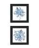 Trendy Decor 4U "Delph Designs of Blue and White Florals" Framed Wall Art for Living Room, Wall Art Print for Home Decor