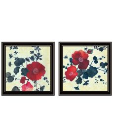 Trendy Decor 4U "Japanese Blossoms I" Framed Wall Art for Living Room, Wall Art Print for Home Decor, Bedroom Wall Art by JG Studio (Color: as Pic)