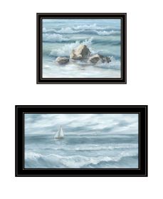 Trendy Decor 4U "Steadfast in the Waves" Framed Wall Art for Living Room, Wall Art Print for Home Decor, Bedroom Wall Art by Georgia Janisse (Color: as Pic)