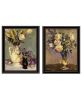 Trendy Decor 4U "Abstract Tulips & Lavender Flower Vases" Framed Wall Art for Living Room, Wall Art Print for Home Decor