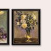 Trendy Decor 4U "Abstract Tulips & Lavender Flower Vases" Framed Wall Art for Living Room, Wall Art Print for Home Decor