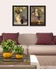 Trendy Decor 4U "Abstract Tulips & Lavender Flower Vases" Framed Wall Art for Living Room, Wall Art Print for Home Decor