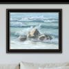 Trendy Decor 4U "Steadfast in the Waves" Framed Wall Art for Living Room, Wall Art Print for Home Decor, Bedroom Wall Art by Georgia Janisse